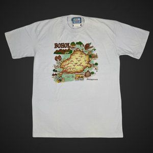 Bohol Philippines Island Tour Map Graphic NWT Size XL